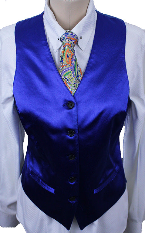 Vest Becker Brothers Sapphire Blue Satin