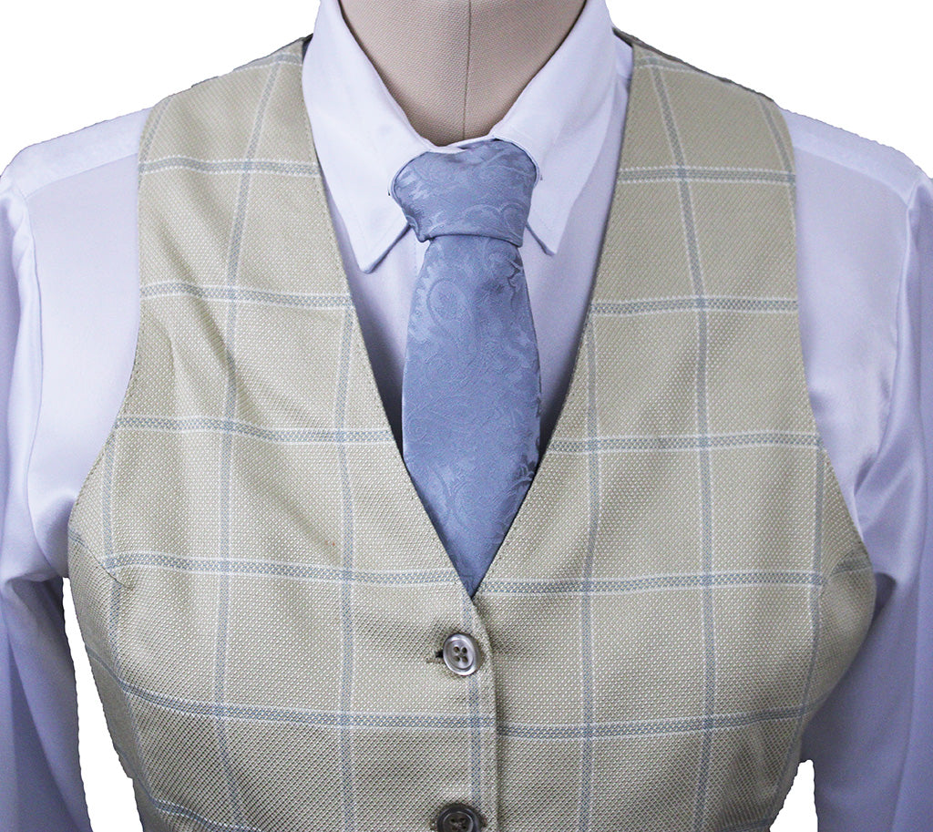 Vest Carl Meyers Yellow with Blue Windowpane