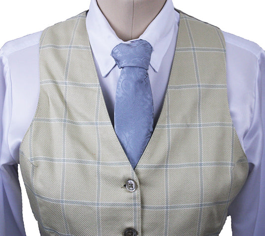 Vest Carl Meyers Yellow with Blue Windowpane