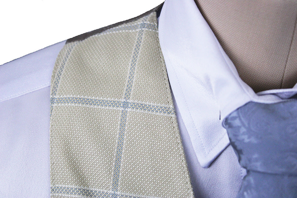 Vest Carl Meyers Yellow with Blue Windowpane