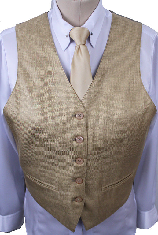 Vest Carl Meyers Gold Herringbone