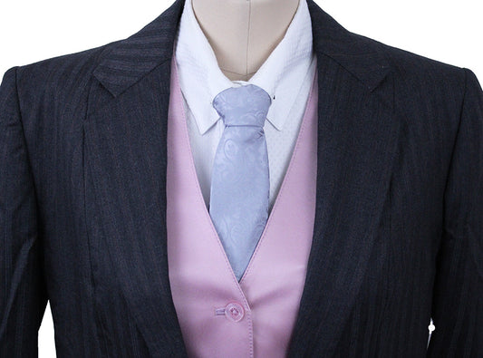 Day Suit Frierson Charcoal Shadow Stripe with Berry Pinstripe