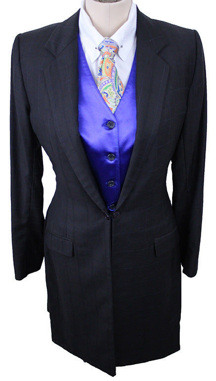 Day Suit Carl Meyers Brown with Blue Windowpane