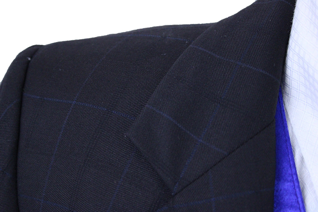 Day Suit Carl Meyers Brown with Blue Windowpane
