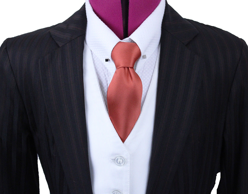 Day Suit Frierson Brown with Black Shadow Stripe and Rust Pinstripe