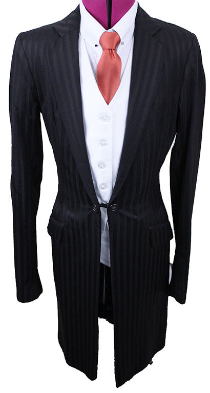 Day Suit Frierson Brown with Black Shadow Stripe and Rust Pinstripe