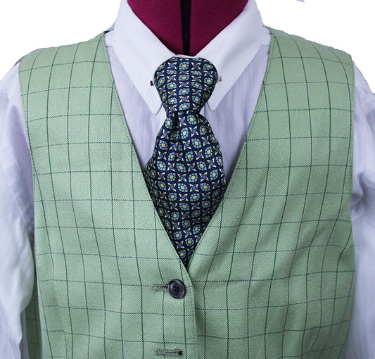 Vest Carl Meyers Sage with Green Windowpane