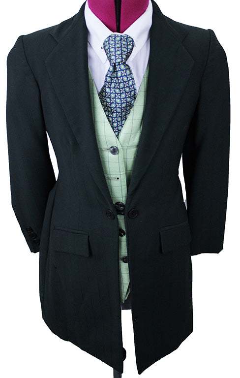 Day Coat Carl Meyers Hunter Green Thin Shadow Stripe