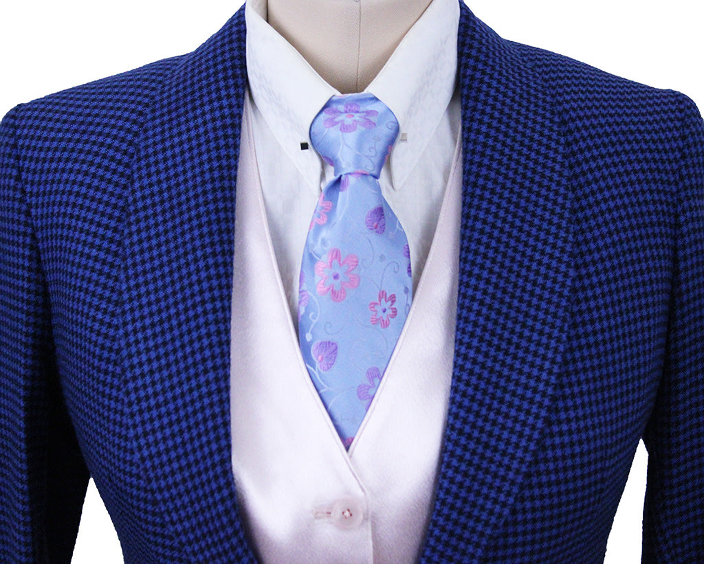 Day Coat Becker Brothers Blue and Black Houndstooth