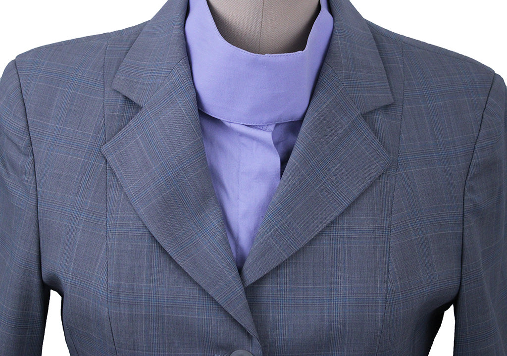 Hunt Coat Sterling Diamond Collection Grey with Aqua Glenplaid