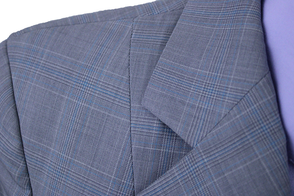 Hunt Coat Sterling Diamond Collection Grey with Aqua Glenplaid
