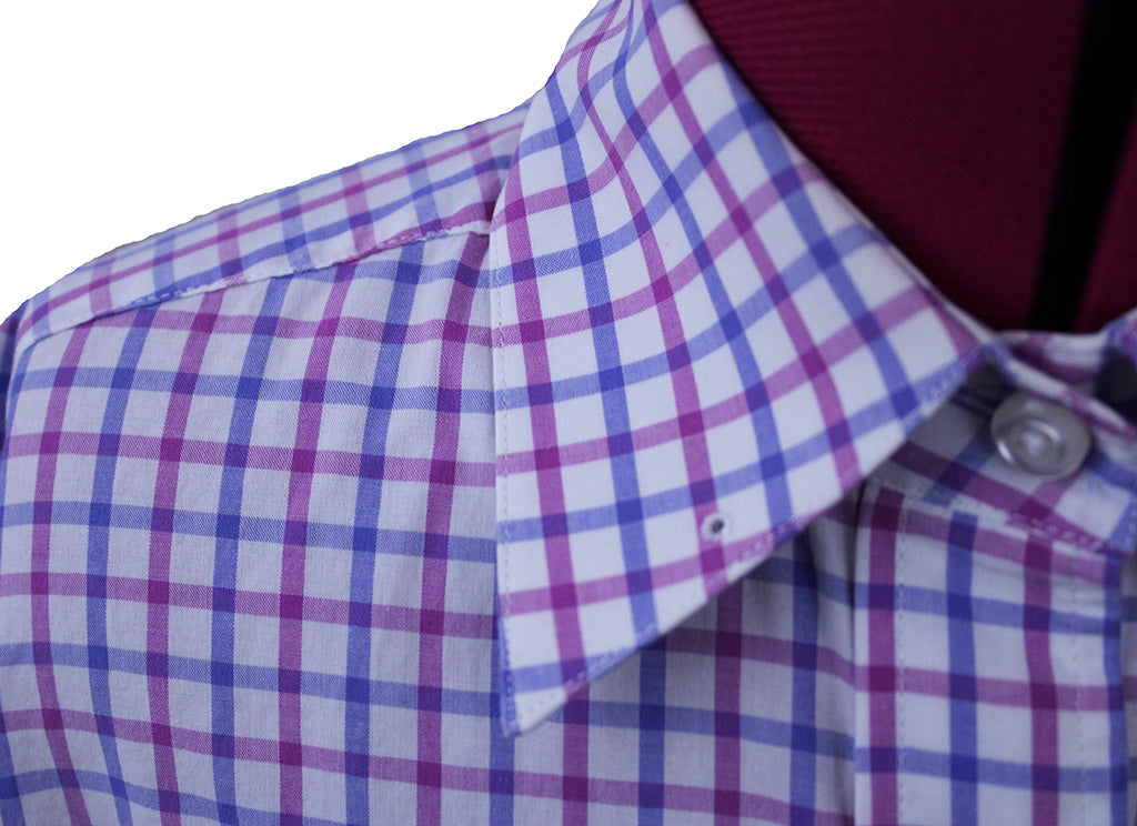 Shirt Becker Brothers Magenta and Blue Box Check