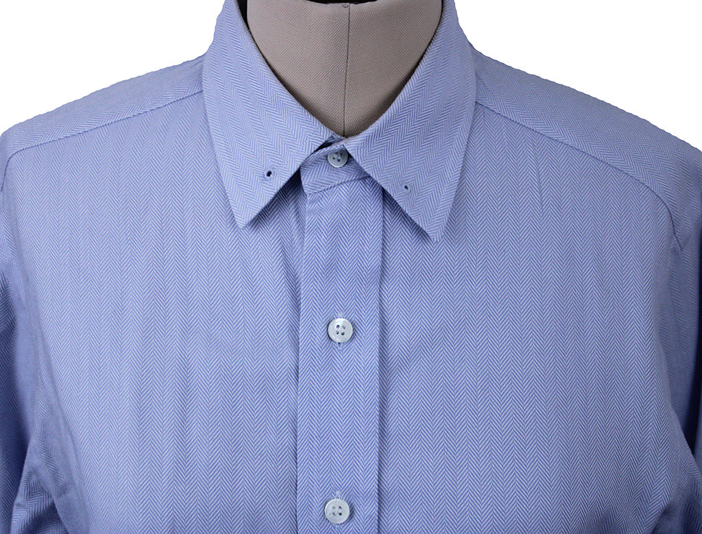 Shirt Carl Meyers Light Blue Herringbone
