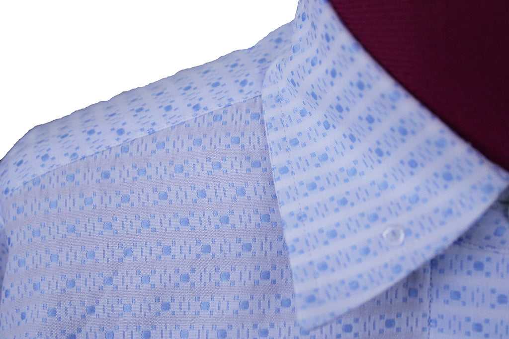 Shirt Issued By Ellie May White with Blue Dot