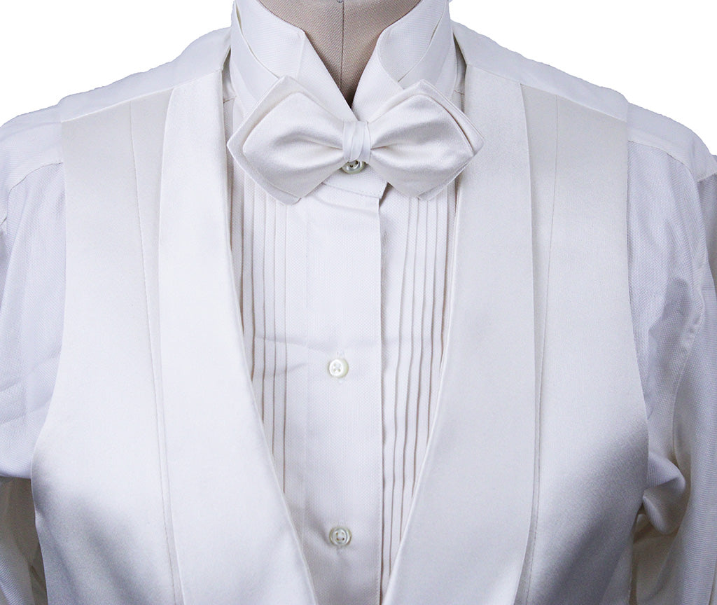 BRAND NEW! Chavez Ivory Satin Formal Vest