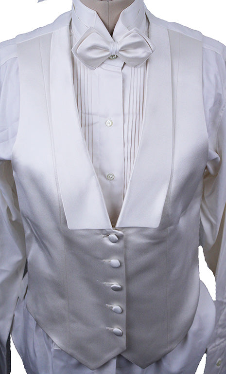BRAND NEW! Chavez Ivory Satin Formal Vest