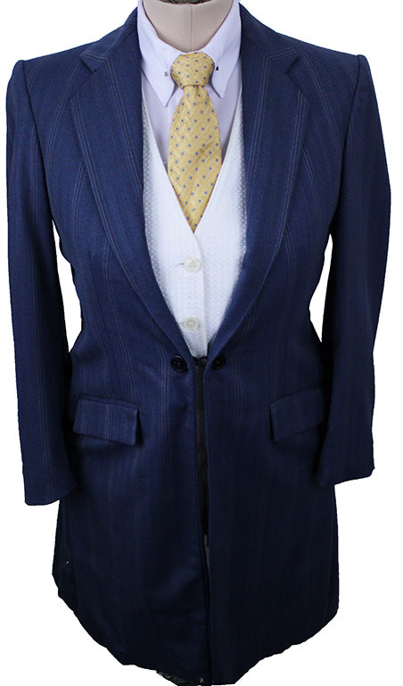 Day Suit Carl Meyers Cadet Blue with Yellow and Rust Windowpane