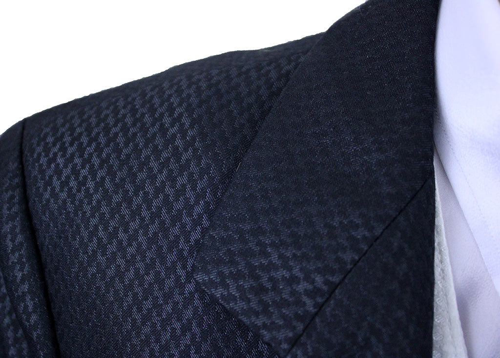 Day Suit Marsha DeArriaga Black Geometric Sheen