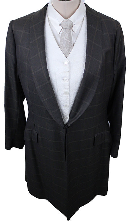 Day Coat Becker Brothers Brown with Golden Wheat Windowpane