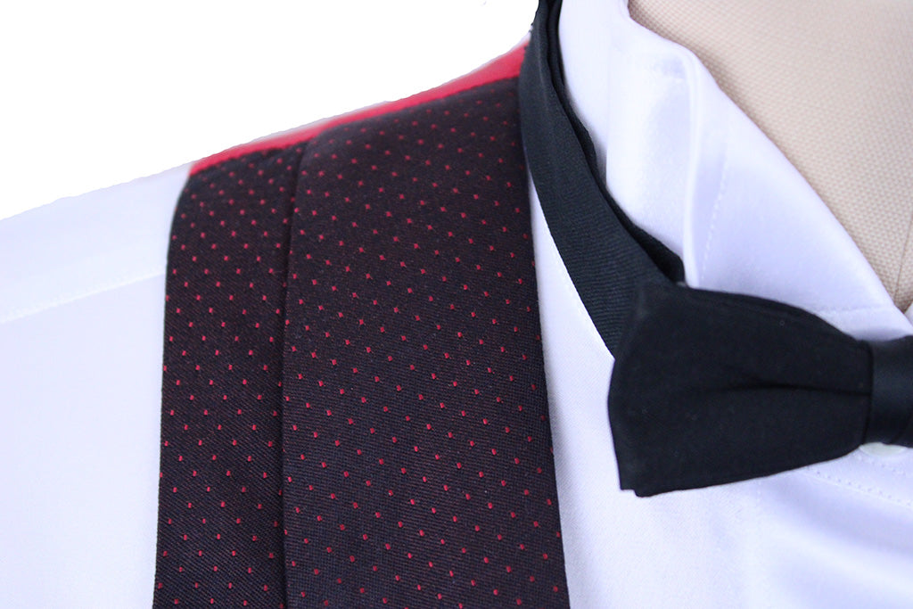Formal Set Carl Meyers Red Pindot Sheen