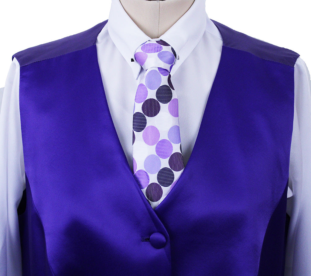 Vest Alden's Customs Purple Satin