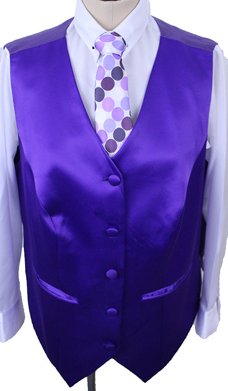 Vest Alden's Customs Purple Satin