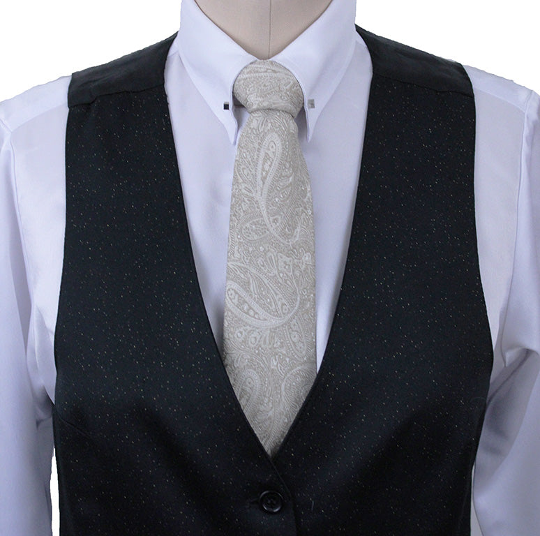 Vest DeRegnaucourt Black with Gold Glitter Flecks