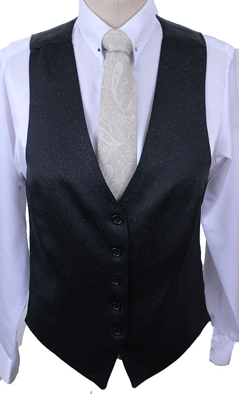 Vest DeRegnaucourt Black with Gold Glitter Flecks