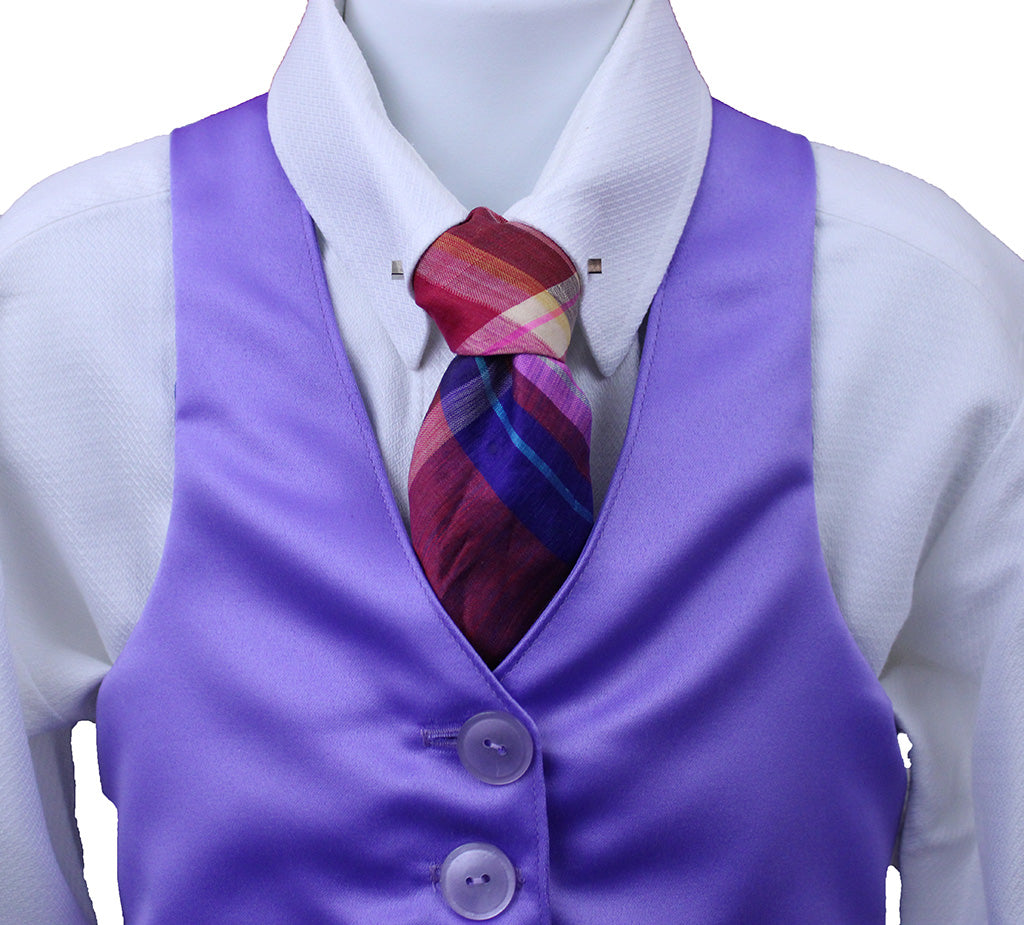 Vest Custom Purple Satin