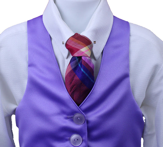 Vest Custom Purple Satin