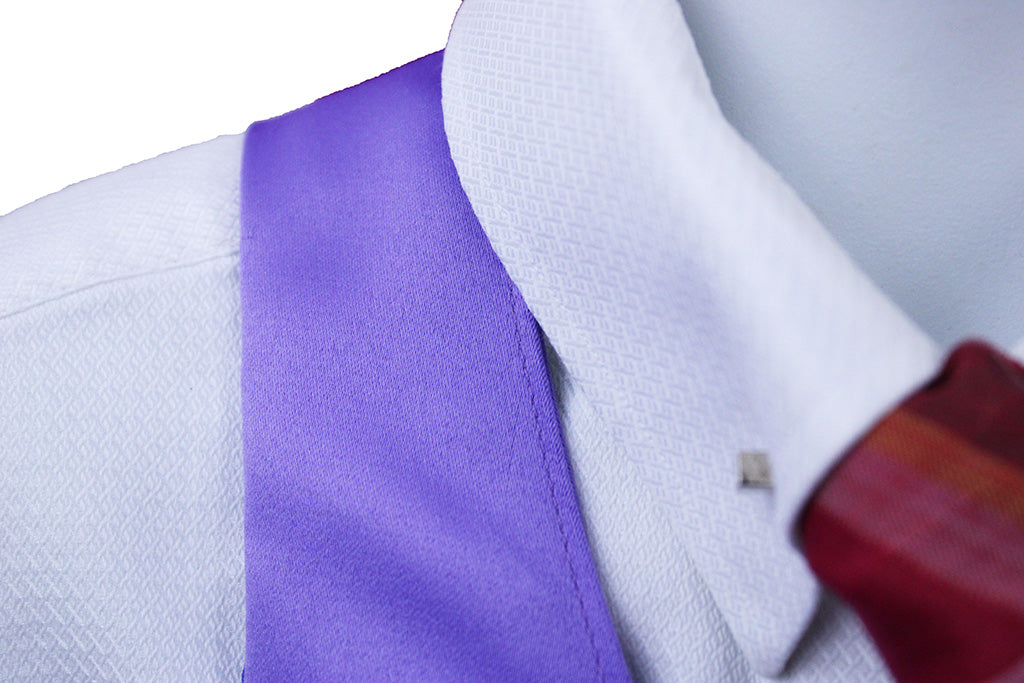 Vest Custom Purple Satin