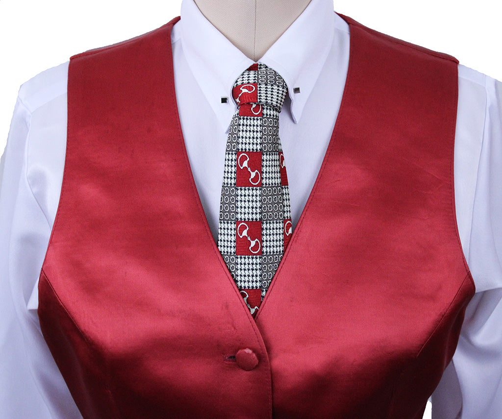 Vest Show Season Red Satin