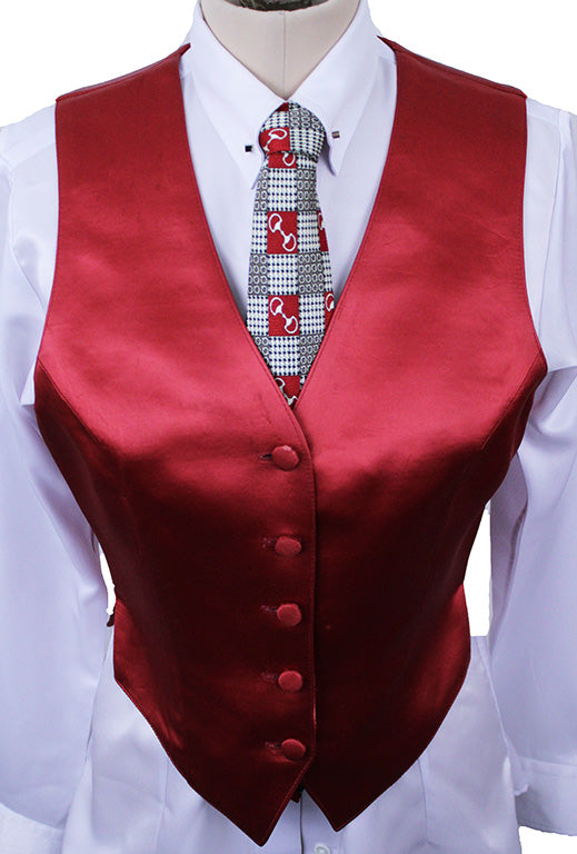Vest Show Season Red Satin