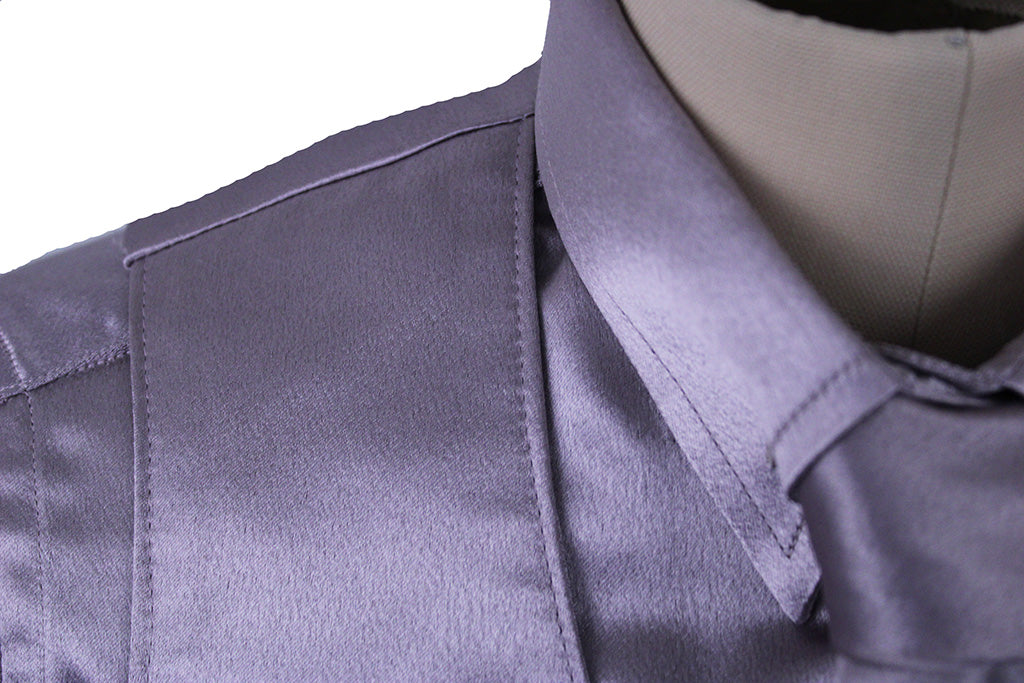 Shirt and Vest Combination Show Season Dusty Mauve Satin