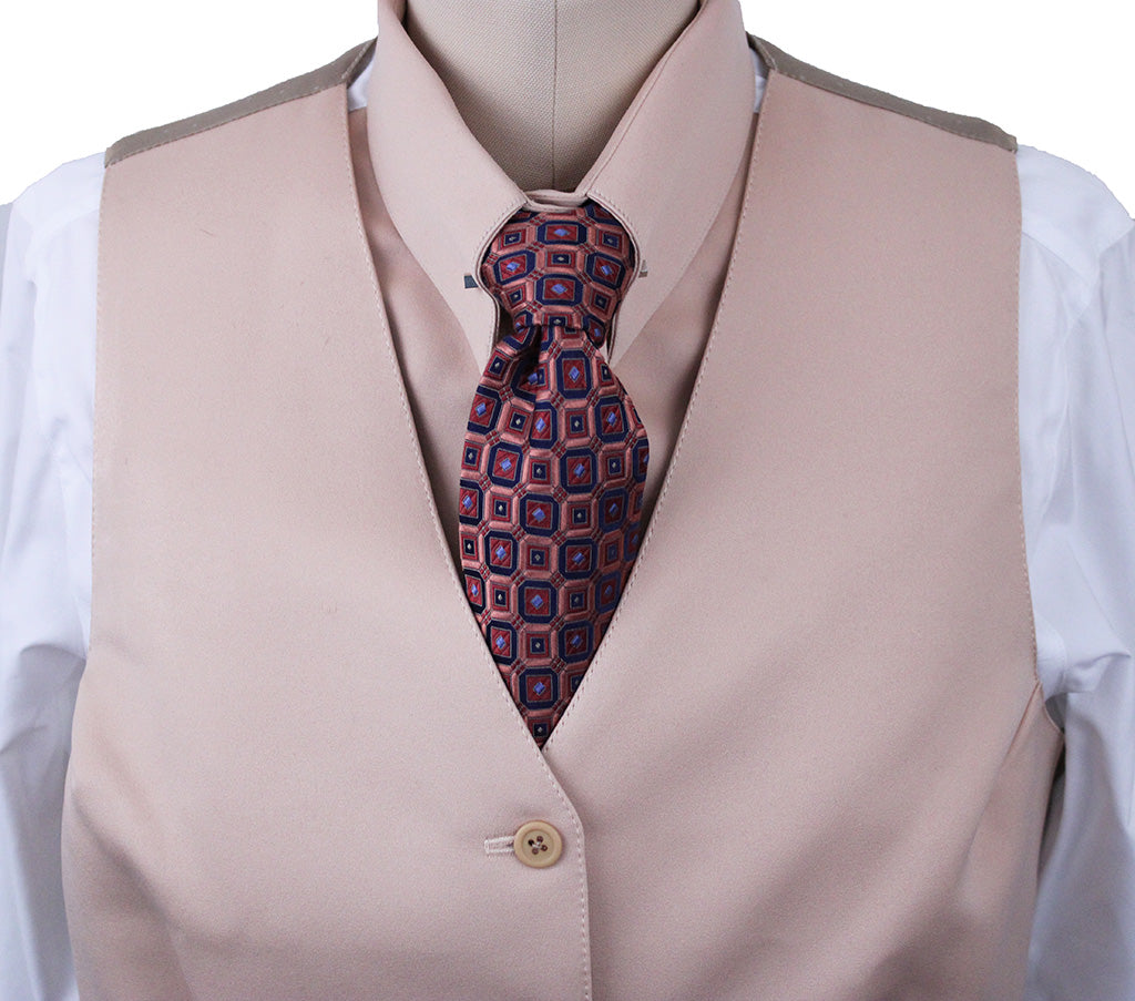 Shirt and Vest Combination Hawkewood Peach Sateen