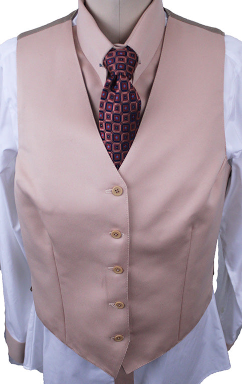 Shirt and Vest Combination Hawkewood Peach Sateen
