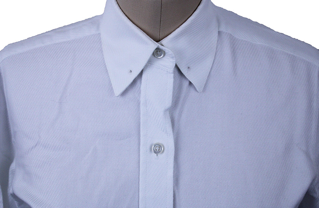 Shirt Becker Brothers White Pindot Sheen