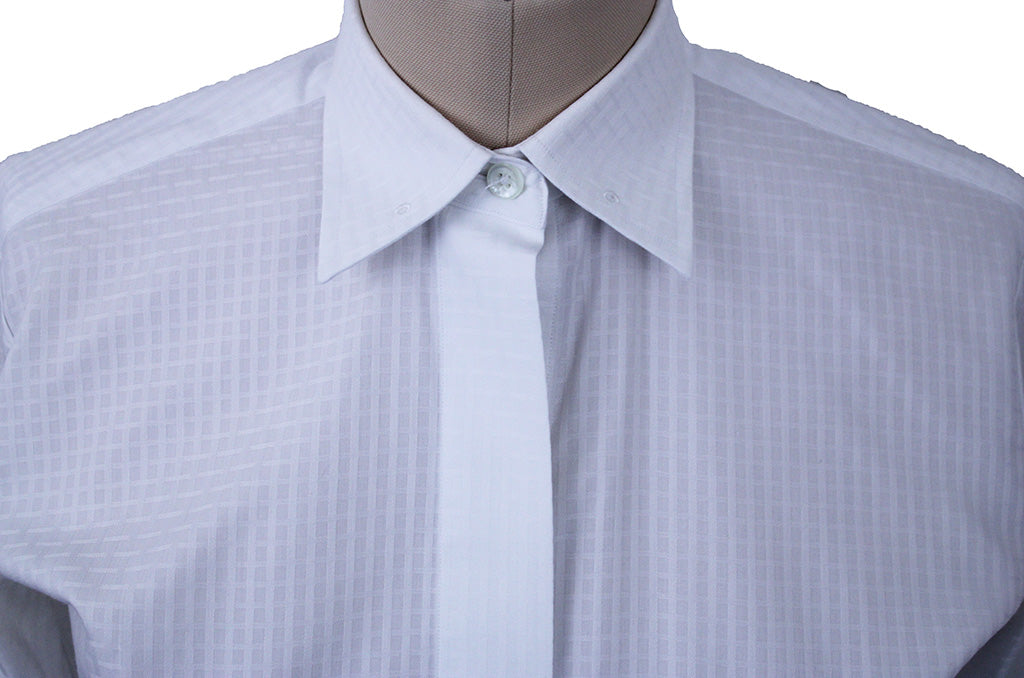 Shirt Issued By Ellie May White Horizontal Box Sheen