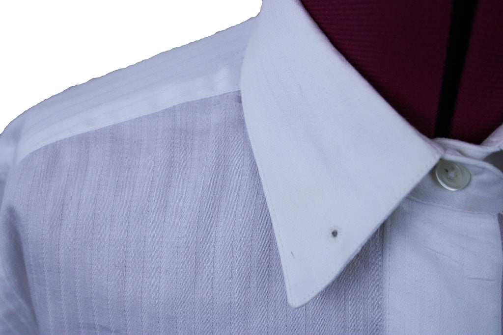 Shirt Chavez White Thin Shadow Stripe