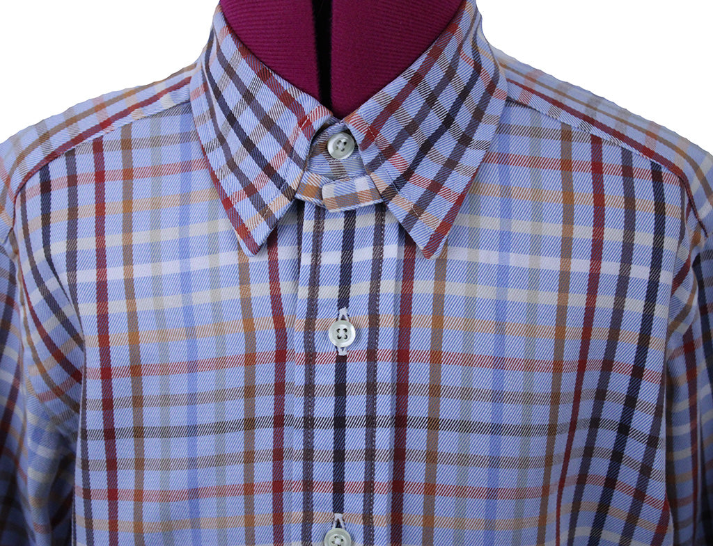 Shirt Becker Brothers Blue with Multi-Color Plaid