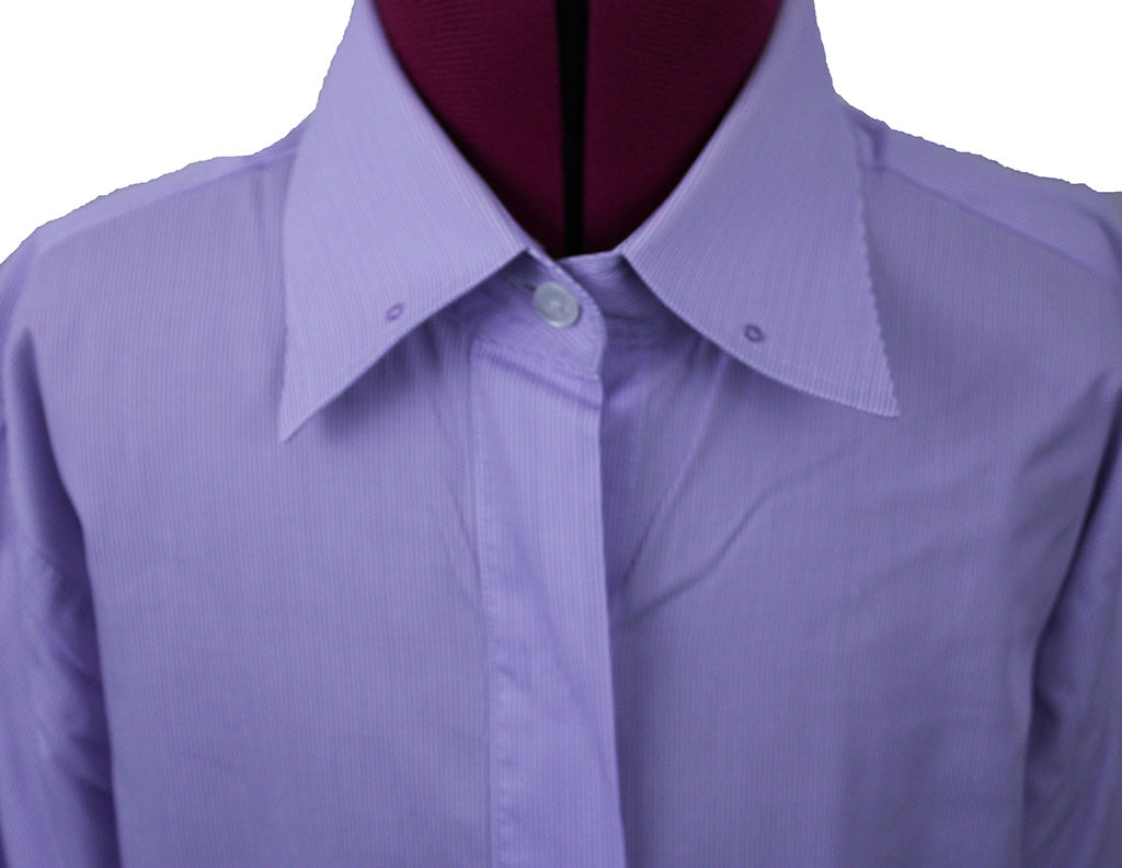 Shirt Issued By Ellie May Purple Thin Stripe