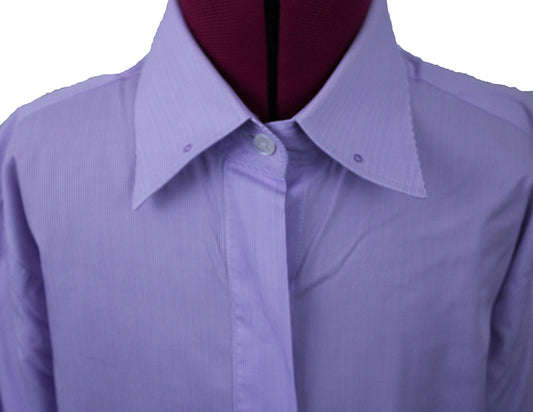 Shirt Issued By Ellie May Purple Thin Stripe