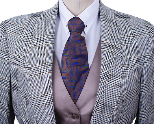 Day Coat LeCheval Cream with Black Glenplaid