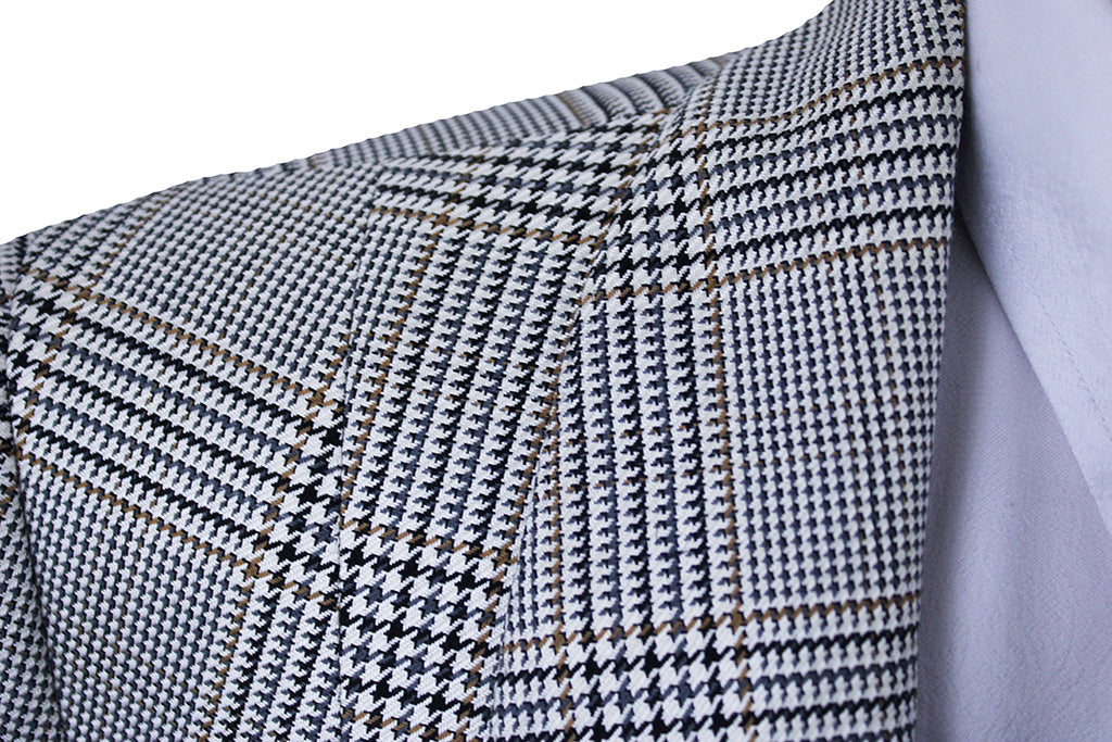 Day Coat LeCheval Cream with Black Glenplaid