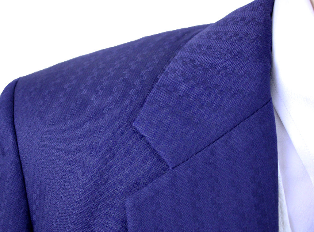 Day Suit Becker Brothers Bright Navy Chainlink Shadow Stripe