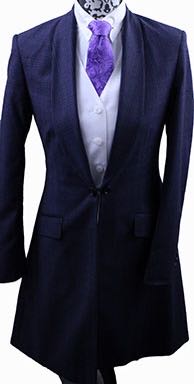Issued By Ellie May Navy with Berry and Silver Windowpane