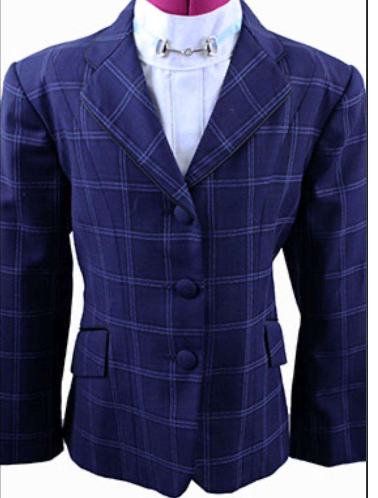 Hunt Coat Custom Navy with Cream Windowpane