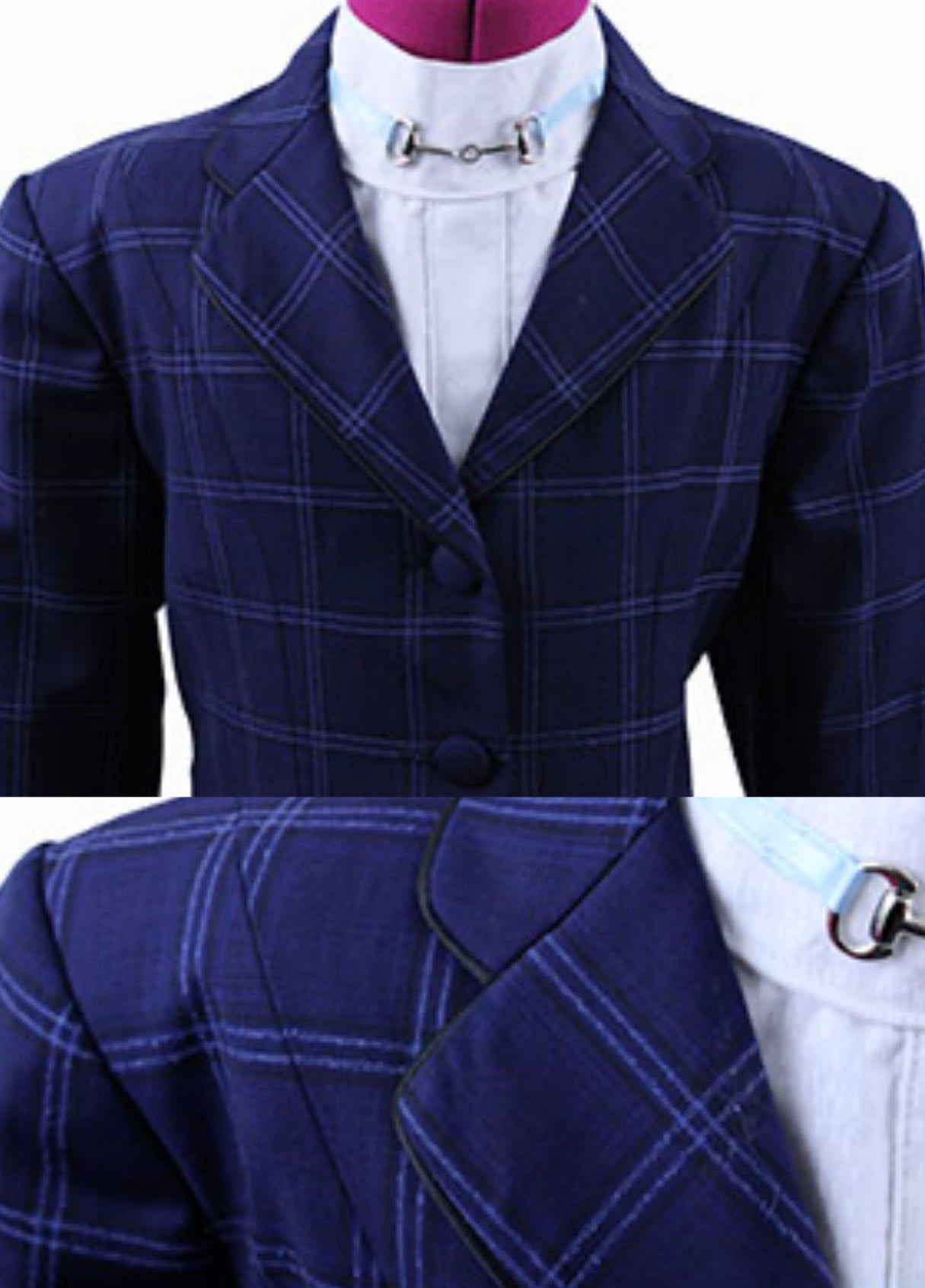 Hunt Coat Custom Navy with Cream Windowpane