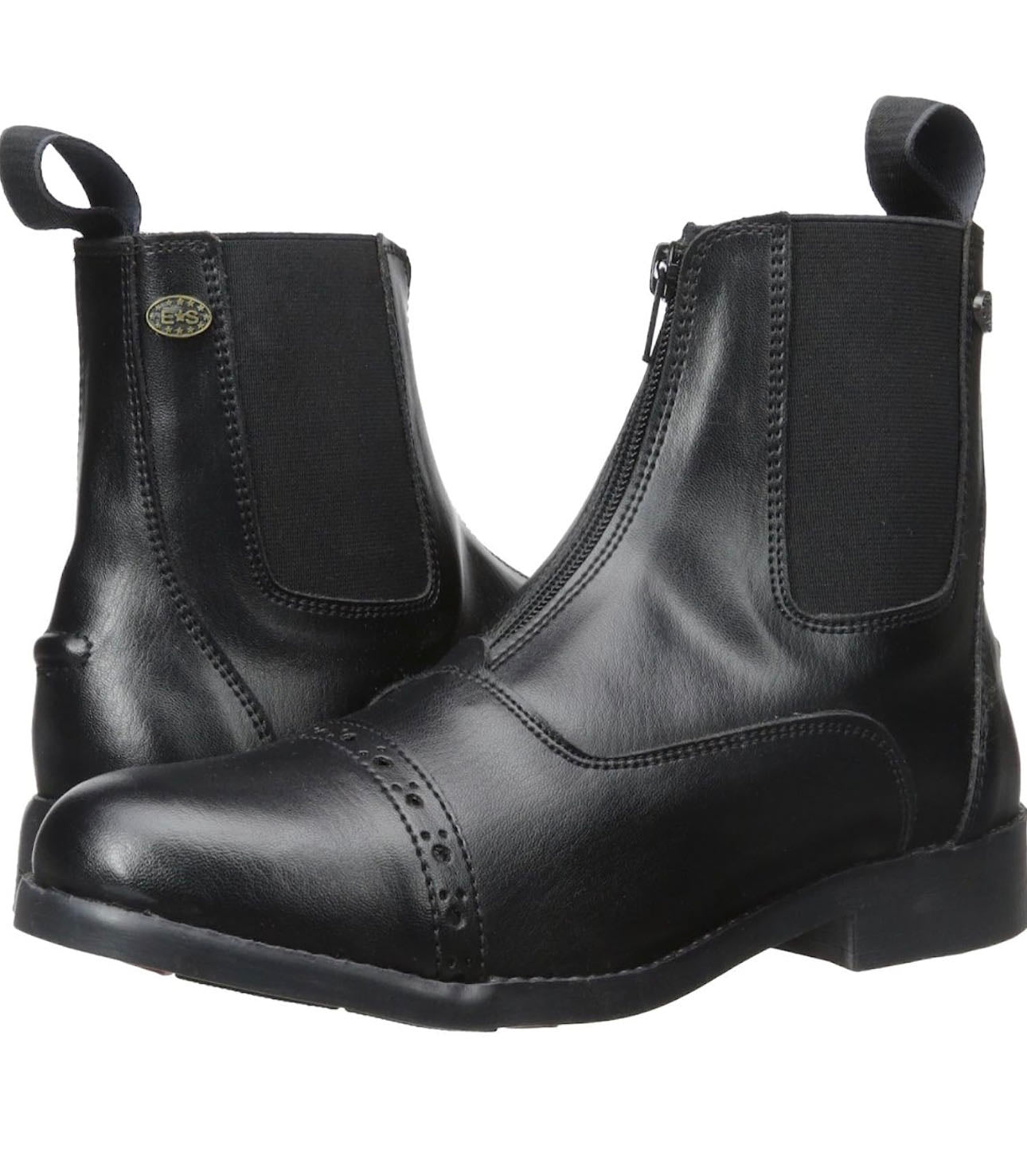 Equistar Boot Black Zip Front