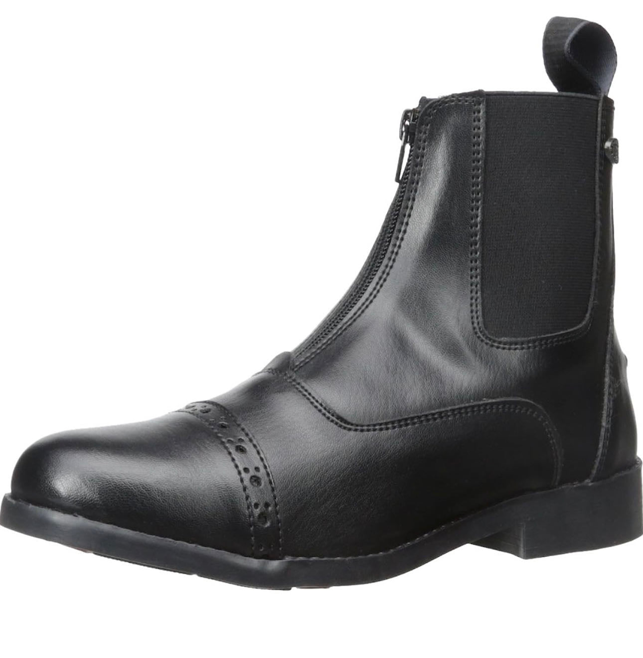 Equistar Boot Black Zip Front